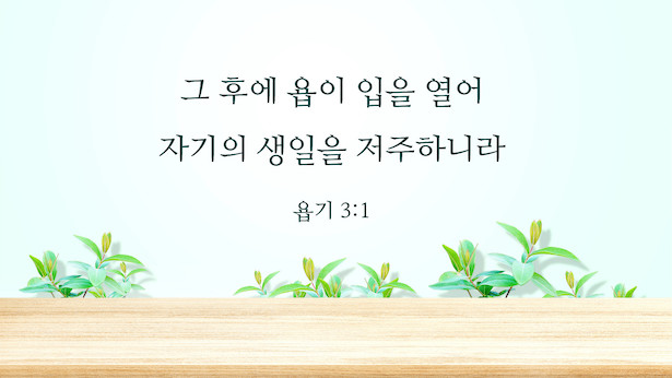 욥기 3장 1절,욥기 3잘 해설,