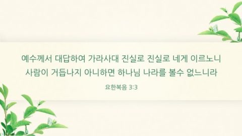 오늘의 말씀,말씀묵상,묵상카드,요한복음3장,